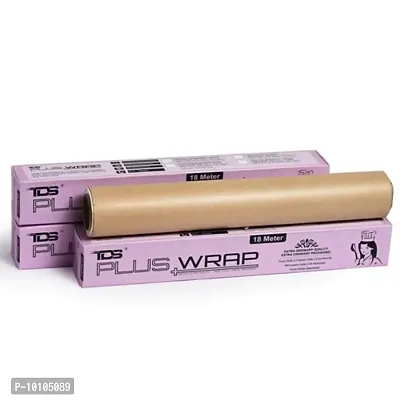 TDS PLUS WRAP 18 Meter Plain Brown Butter Paper Pack 3-thumb0