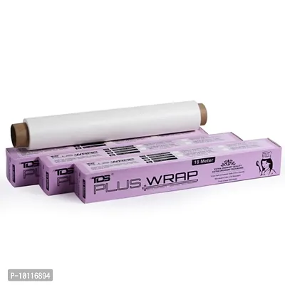 TDS PLUS WRAP 18 Meter Plain Butter Paper(Off White) Pack 3-thumb0