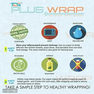 TDS PLUS WRAP  11 Meter Plain Butter Paper(Off White) Pack 4-thumb3