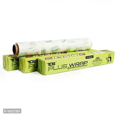 TDS PLUS WRAP 25 Meter Print (Green) Butter Paper Pack 3