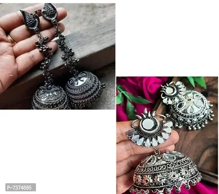 Jhumka Combo(Oxidized silver)