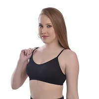 BELLABEAUTY Women Non Padded Sports Bra Pack of 3 (40, Multicolour)-thumb3