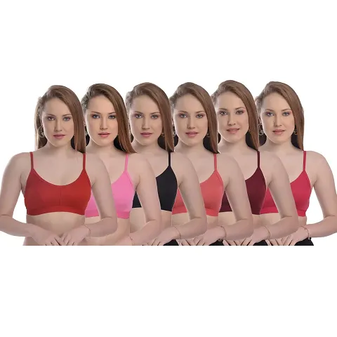 BELLABEAUTY Non Padded Sports Bra Pack of 6 (34)