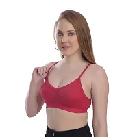 BELLABEAUTY Women Non Padded Sports Bra Pack of 3 (38, Multicolour 4)-thumb1