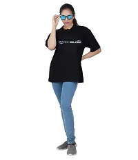 VASTRAHOLICS Stylish Roundneck Oversize fit Tshirt for Men and Women Black-thumb3