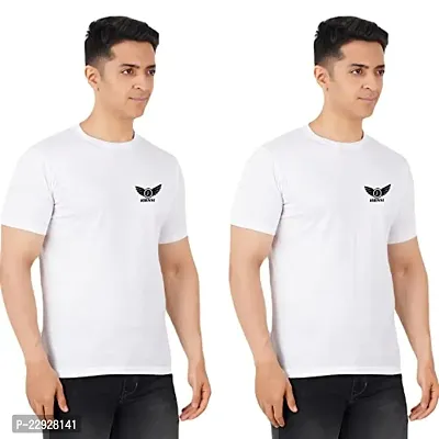 Stylish Fancy Cotton Round Neck T-Shirts For Men Pack Of 2-thumb0