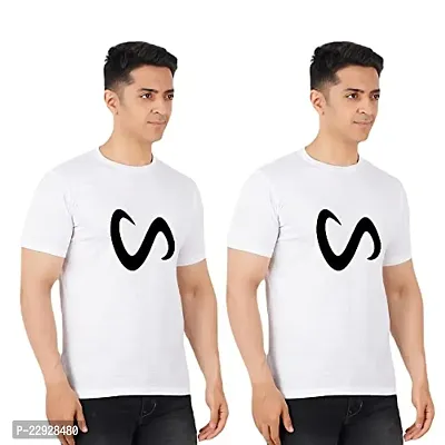 Stylish Fancy Cotton Round Neck T-Shirts For Men Pack Of 2-thumb0