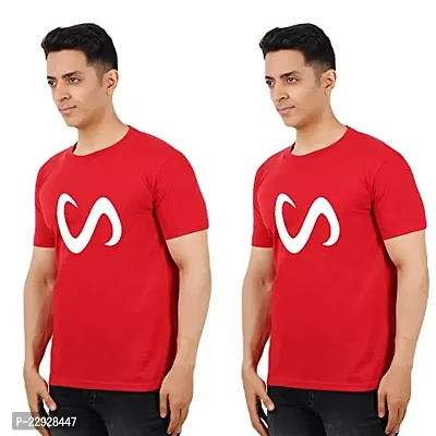 Stylish Fancy Cotton Round Neck T-Shirts For Men Pack Of 2