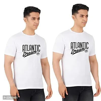 Stylish Fancy Cotton Round Neck T-Shirts For Men Pack Of 2