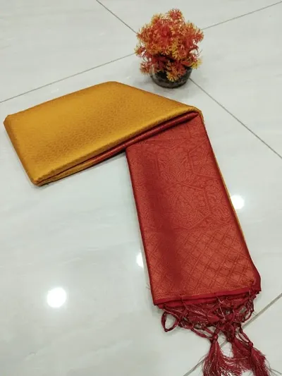 Classic Silk Blend Saree With Blouse Piece For Women