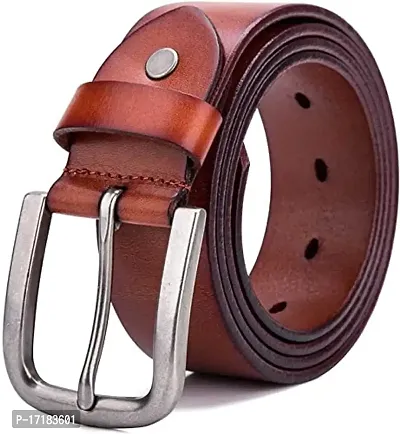 TB_Men's Classy Genuine Leather Belt With Stainless Buckle-thumb0