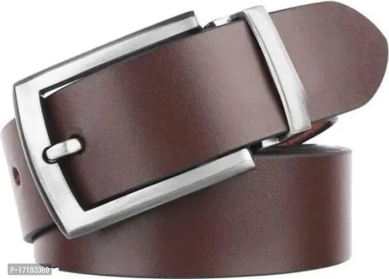 TB_Men's Classy Genuine Leather Belt with Stanless Buckle