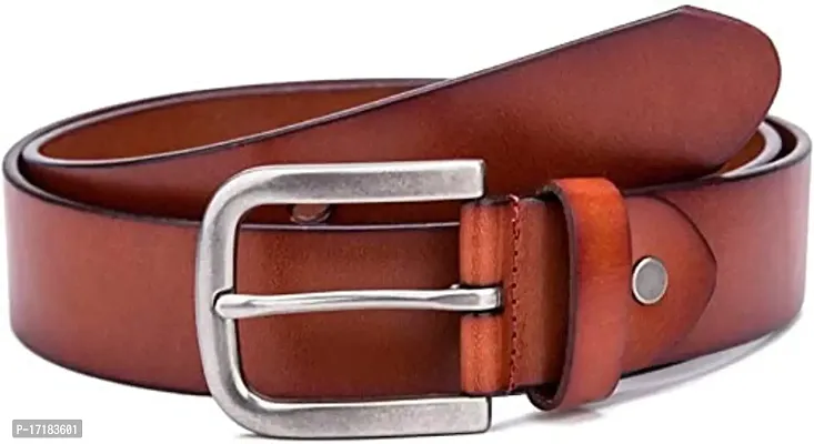 TB_Men's Classy Genuine Leather Belt With Stainless Buckle-thumb3
