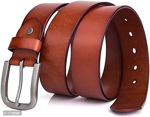 TB_Men's Classy Genuine Leather Belt With Stainless Buckle-thumb2