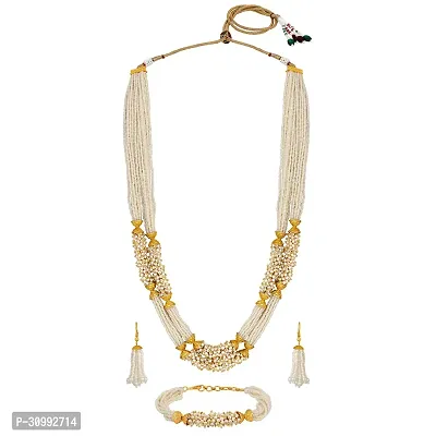 Stylish Golden Brass  Jewellery Set For Women-thumb0