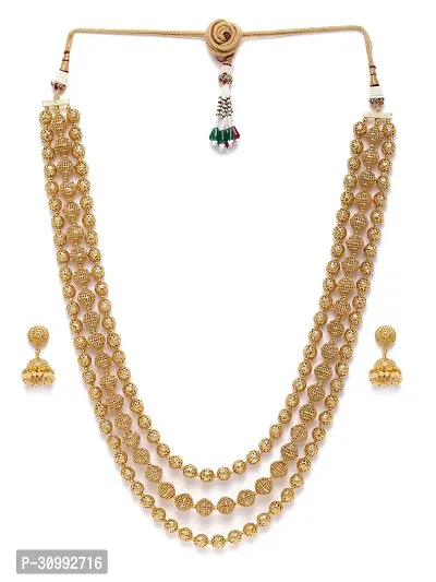 Stylish Golden Brass  Jewellery Set For Women