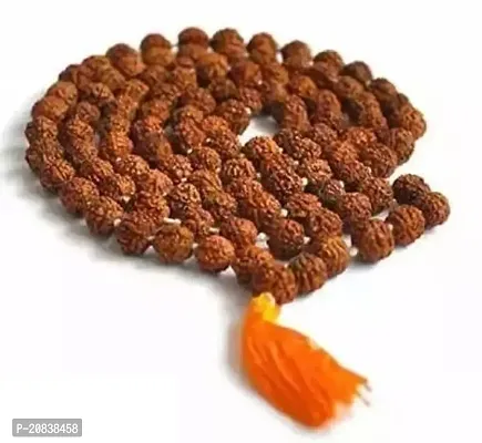 Alluring Brown Wood No Stone Rudraksha Chain For Men-thumb0