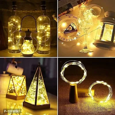 Dream Sight 20 LED Wine Bottle Decoration Lights for Glass Jar Painted Transparent Container Cafe with Cork Battery Operated String (Pack of 10Pcs, Warmwhite)-thumb4