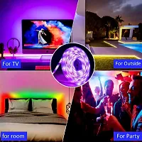Dream Sight 5 Meter LED Strip Lights Waterproof LED Light Strip with Bright RGB Color Changing Light Strip with 24 Keys IR Remote Controller and Supply for Home Decore (Multicolor)-thumb4