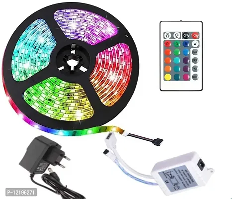 Dream Sight 5 Meter Waterproof Multi-Color RGB Led Strip Light with Remote Control Wireless Color Changing Light for Bedroom, Ceiling, Kitchen, Tv Backlight (Multicolor)-thumb0