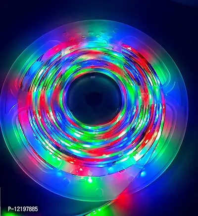 Dream Sight 5 Meter LED Strip Light Waterproof LED Light Strip with Bright RGB Color Changing Light Strip with 24 Keys IR Remote Controller and Supply for Home Decoration (Multicolor)-thumb2