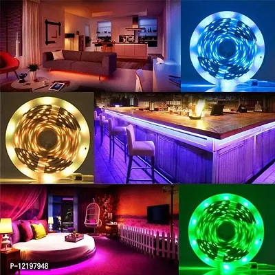 Dream Sight 5 Meter LED Strip Lights Waterproof LED Light Strip with Bright RGB Color Changing Light Strip with 24 Keys IR Remote Controller and Supply for Any Decorations (Multicolor)-thumb5