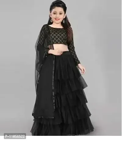 Fancy Satin Lehenga Choli For Women-thumb0