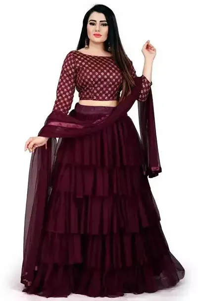 Women Ruffle Lehenga Choli