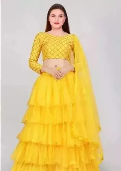 Ruffle Lehenga Choli Set