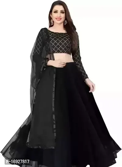 Fancy Net Lehenga Choli For Women-thumb0