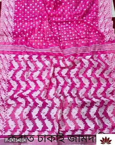 Kakuli Self Design Bengal Handloom Saree with Blouse piece for Women