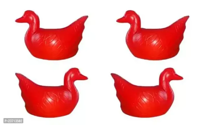 Premium Quality Duck Plastic Flower Pots Red Pack Of 4