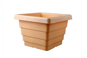Square Flower Pots for Home  Decoration Plant Container Set (Pack of 10 Plastic)-4inch-thumb4