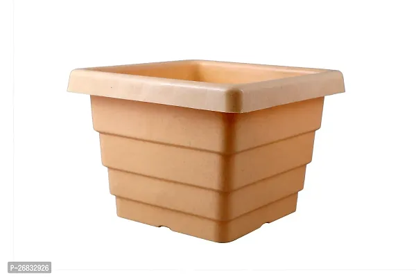 Square Flower Pots for Home  Decoration Plant Container Set (Pack of 10 Plastic)-4inch-thumb2