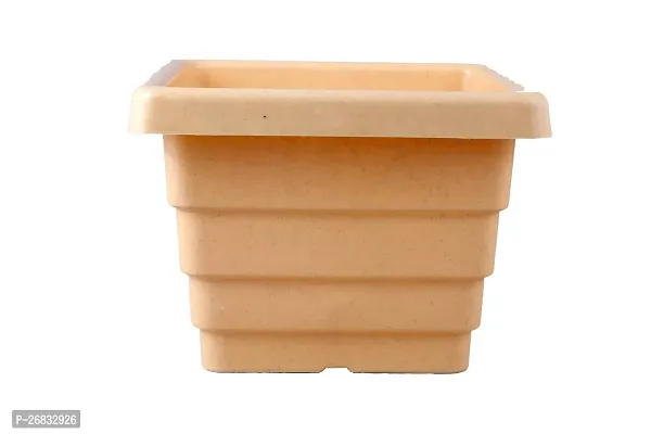 Square Flower Pots for Home  Decoration Plant Container Set (Pack of 10 Plastic)-4inch-thumb3