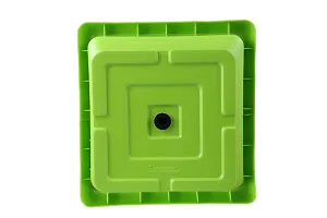 Square Flower Pots for Home  Decoration Plant Container Set (Pack of 10 Plastic)-thumb1