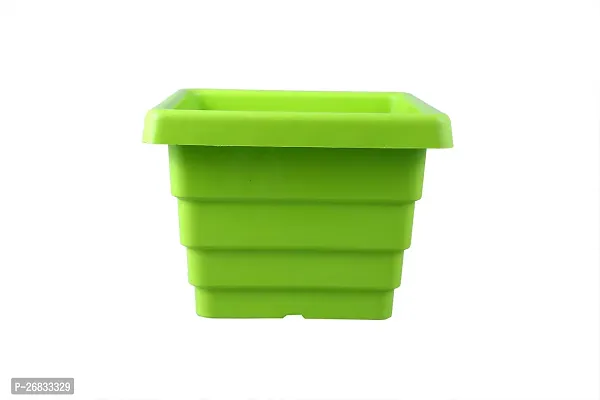 Square Flower Pots for Home  Decoration Plant Container Set (Pack of 10 Plastic)-thumb4