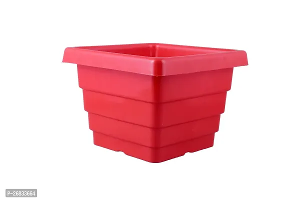 Square Flower Pots for Home  Decoration Plant Container Set (Pack of 10 Plastic)-4inch-thumb5