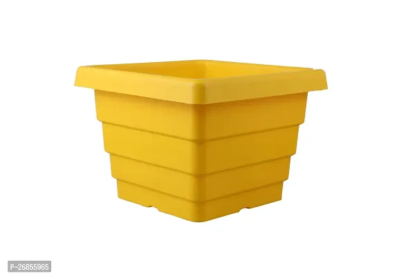 Square Flower Pots for Home  Decoration Plant Container Set (Pack of 4 Plastic)-8inch-thumb2