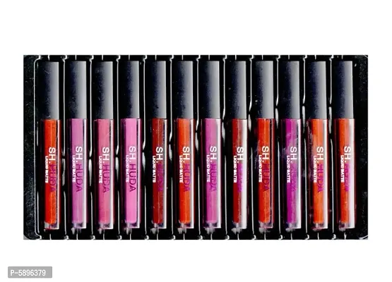 Professional Matte Liquid Lipstick Set of 12 - Multicolor