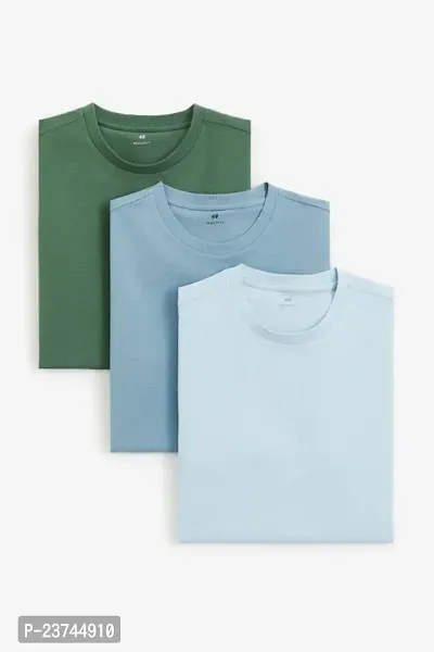 Classic Plain Solid Color T-shirts for Men-thumb0