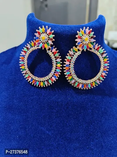 Beautiful Jhumka Earring Dark Multi Color-thumb0