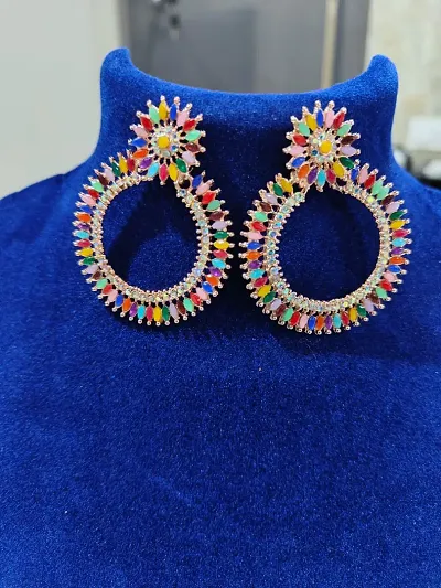 Beautiful Jhumka Earring Dark Multi Color
