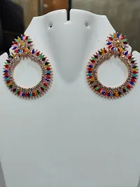 Beautiful Jhumka Earring Dark Multi Color-thumb1