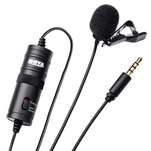 Boya BYM1 Omnidirectional Lavalier Condenser Microphone with 20ft Audio Cable