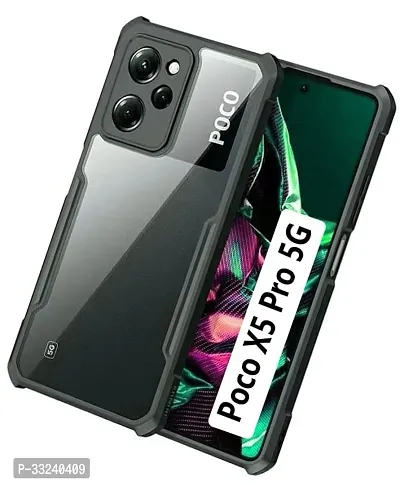 Mobiclonics Back Cover For Poco X5 pro 5g - Black-thumb0