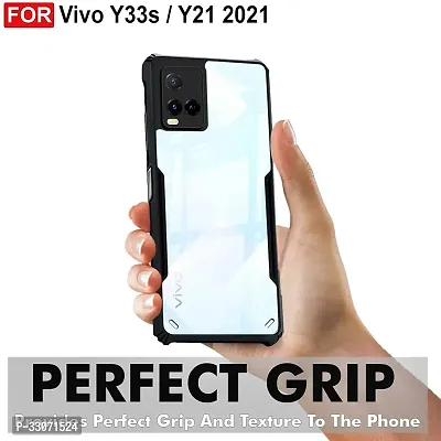 Mobiclonics Back Cover For Vivo Y33S - Black-thumb2