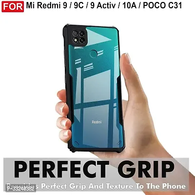 Mobiclonics Back Cover For Redmi 10a - Black-thumb3