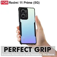 Mobiclonics Back Cover For Redmi 11 prime 5g - Black-thumb2