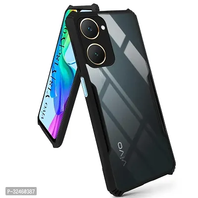 Mobiclonics Shockproof Crystal Clear Back Cover Case for Vivo T3 lite 5g | 360 Degree Protection | Protective Design | Transparent (PC  TPU, Black Bumper)-thumb4